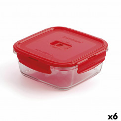 Герметичный ланч-бокс Luminarc Pure Box Красный 1,22 л стекло (6 шт.)