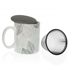 Чашка с чайным фильтром Versa Gardee Листы Керамогранит