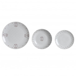 Набор столовой посуды DKD Home Decor Фарфор Розовый Белый 27 x 27 x 3 см 18 предметов