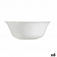 Salatikauss Luminarc Feston White Glass (25 cm) (6 ühikut)