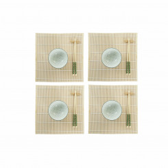 Sushi Set DKD Home Decor Green Bamboo Stoneware (14,5 x 14,5 x 31 cm)