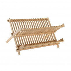 Folding Draining Rack for Kitchen DKD Home Decor Natural Bamboo (42 x 27,5 x 38 cm)