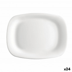 Serving Platter Bormioli Rocco Parma Rectangular White Glass (20 x 28 cm) (24 Units)