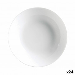 Deep Plate Luminarc Diwali valge klaas (20 cm) (24 ühikut)