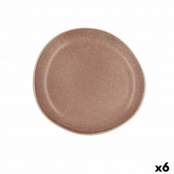 Плоская тарелка Bidasoa Gio Случайная 20 см Керамика Коричневая (6 шт.)