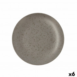 Flat plate Ariane Oxide Ceramic Grey (Ø 27 cm) (6 Units)