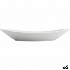 Serving Platter Quid Gastro Ceramic White (30 x 14,5 x 6 cm) (6 Units)