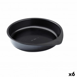 Oven Mould Pyrex Magic Circular Black 20 cm 6 Units