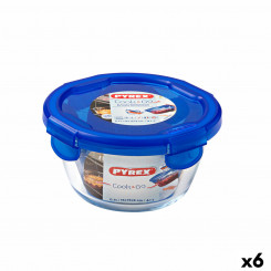 Hermeetiline lõunakarp Pyrex Cook & go 15,5 x 15,5 x 8,5 cm Sinine 700 ml klaas (6 ühikut)