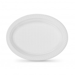 Reusable plate set Algon White 27 x 21 cm Plastic 6 Units