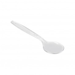 Set of Spoons Algon Transparent Reusable 16,6 cm 100 Units
