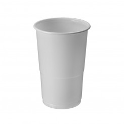 Set of reusable cups Algon White 250 ml (50 Units)