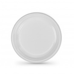 Reusable plate set Algon Circular White 17 x 17 x 1,5 cm Plastic 25 Units