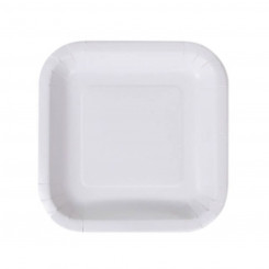 Набор тарелок Algon Белый Картон Одноразовые 20 см в квадрате 100 шт.