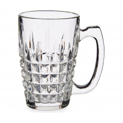 Mug Squares Transparent Glass (340 ml)