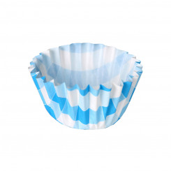Muffin Tray Algon Stripes Blue Disposable 5 x 3,2 cm 30 Units