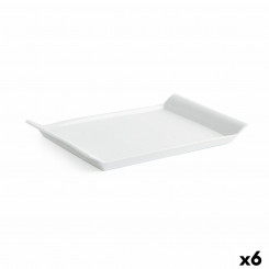 Snack tray Quid Gastro Fresh 26 x 18 cm Ceramic White (6 Units)