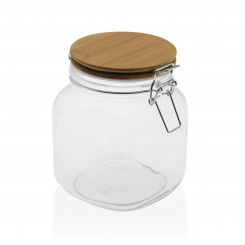 Glass Jar Versa 1 L 8,5 x 15 cm Crystal Bamboo