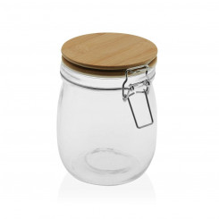 Glass Jar Versa 750 ml Crystal Bamboo 10 x 14 x 10 cm