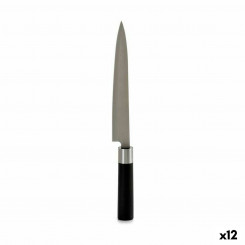 Кухонный нож 3,5 x 33,5 x 2,2 см. Серебристый Черный Нержавеющая сталь Пластик (12 шт.)
