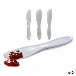 Набор ножей 18 х 3,5 х 1 см. Белый пластик (12 шт.)