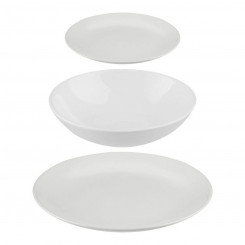 Tableware Secret de Gourmet Ceramic White (18 Pieces)