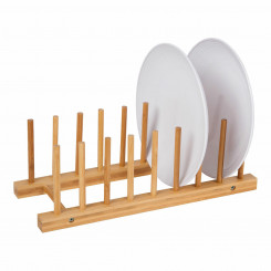 Plate Rack Natural Bamboo (34 x 12,5 x 12 cm)