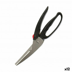 Ножницы черные стальные пластиковые 24,5 x 2 x 7,5 см (12 шт.)