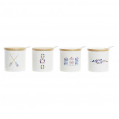 Sugar Bowl DKD Home Decor White Sailor Multicolour 7,5 x 7,5 x 7,5 cm Dolomite