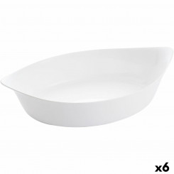 Serving Platter Luminarc Smart Cuisine Oval White Glass 38 x 22 cm (6 Units)