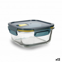 Hermetic Lunch Box Quid Astral Squared 800 ml Blue Glass (12 Units)