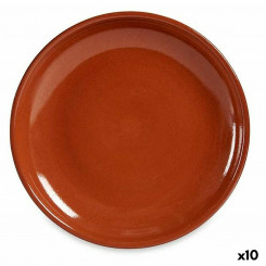 Flat Plate Meat Baked clay 23 x 2 x 23 cm (10 Units)