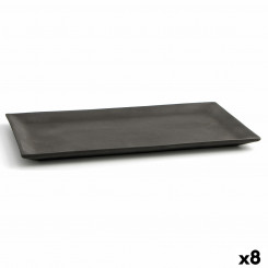 Snack tray Quid Mineral Ceramic Black (15 x 30 cm) (8 Units)
