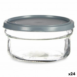 Ümmargune kaanega lõunakarp hall plastikust 415 ml 12 x 6 x 12 cm (24 ühikut)