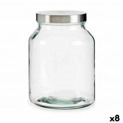 Jar Silver Stainless steel 3 L 16 x 21,5 x 16 cm (8 Units)