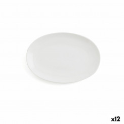 Serving Platter Ariane Vital Coupe Oval Ceramic White (Ø 21 cm) (12 Units)