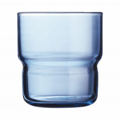 Glass Arcoroc Log Brush Blue Glass (22 cl) (6 Units)