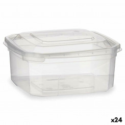 Rectangular Lunchbox with Lid Transparent polypropylene 500 ml 12,3 x 6 x 13 cm (24 Units)