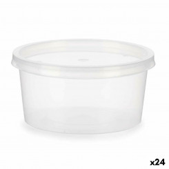 Round Lunch Box with Lid Transparent polypropylene 500 ml 12,5 x 6,2 x 12,5 cm (24 Units)