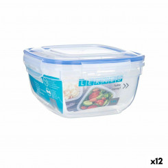 Hermetic Lunch Box Squared Transparent polypropylene 1,5 L 17 x 10 x 17 cm (12 Units)