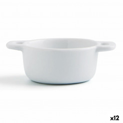 Snack tray Quid Gastro Fun White Ceramic 10 x 7 x 4 cm (12 Units)