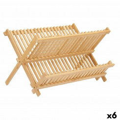 Pruunist bambusest köögivalamu tühjendusrest (6 ühikut)