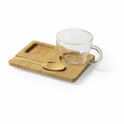 Cup with Plate 146482 Bamboo (180 ml)
