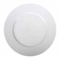 Flat plate La Mediterránea Saler Porcelain White (Ø 25 cm)