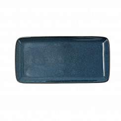 Serveerimisvaagen Bidasoa Ikonic Ceramic Blue (28 x 14 cm) (4x pakk)