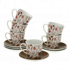Set of Mugs with Saucers Versa Aia Porcelain (6 Pieces) (9 x 14 x 14 cm)