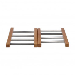 Table Mat Secret de Gourmet Stainless steel Bamboo Extendable (35,2 x 22,2 x 2 cm)