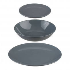Tableware Secret de Gourmet Ceramic Grey (18 Pieces)