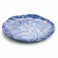 Плоская тарелка Quid Mar de Viento Blue Glass (Ø 32 см) (6 шт. в упаковке)