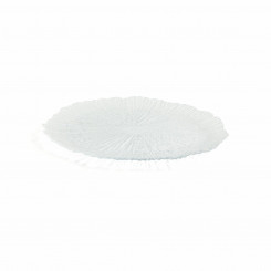 Flat plate Quid Mar de Viento Transparent Glass (Ø 32 cm) (Pack 6x)